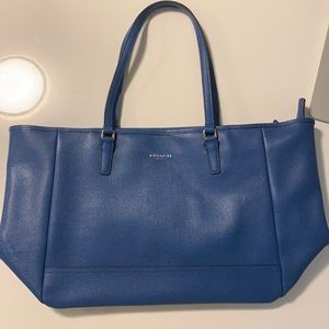 Royal blue coach purse